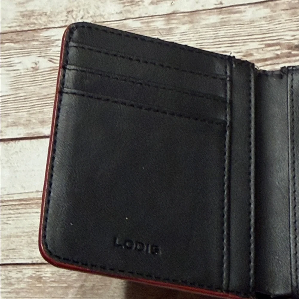 Lodis Black Pebbled Leather Card Holder Coin Purse